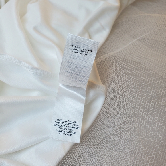 NWOT Lulus Yours For Eternity Organza Embroidered Maxi Wedding Dress Sz L - Picture 7 of 14